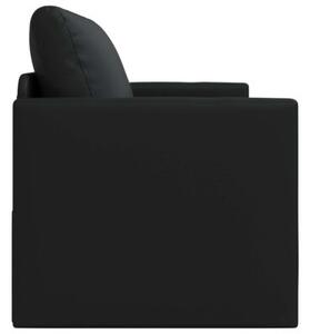 Sofa bed czarny 124 x 71 x 78 cm sztuczna skÃ³ra