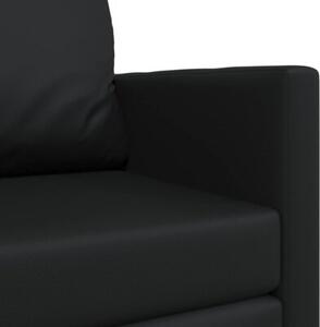 Sofa bed czarny 124 x 71 x 78 cm sztuczna skÃ³ra