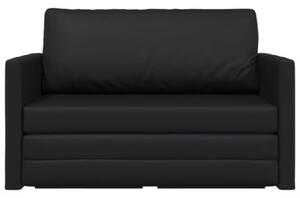Sofa bed czarny 124 x 71 x 78 cm sztuczna skÃ³ra