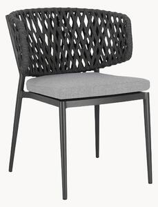 Komplet krzeseł ogrodowych Noelia Charcoal, 4 elem