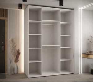 Szafa przesuwna wysoka Davos 1 160, gÅ. 60 cm biaÅy + czarny + zÅoty