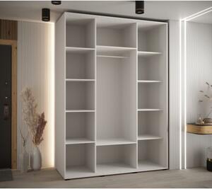 Szafa przesuwna wysoka Davos 1 160, gÅ. 60 cm biaÅy + czarny + zÅoty