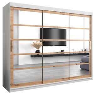 Szafa przesuwna garderoba Roma 2 250 wys. 200 cm biaÅy + artisan