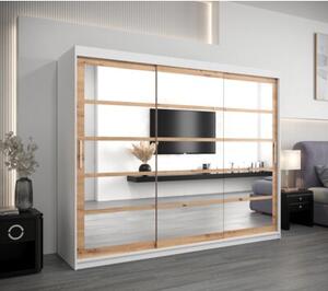 Szafa przesuwna garderoba Roma 2 250 wys. 200 cm biaÅy + artisan