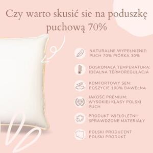 Poduszka puchowa do spania PaemiHome 50x70 cm 70% puch, 30% pierze 1szt
