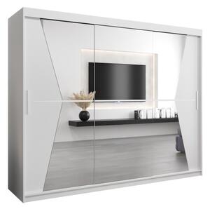 Szafa przesuwna garderoba Maroko 250 wys. 200 cm biaÅy + biaÅy