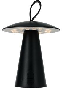 Zewnętrzna przenośna lampa stołowa LED Boise, czarny, USB, 15 x 17 cm, plastik