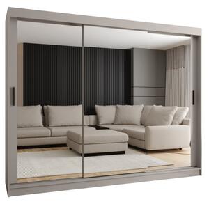 Szafa przesuwna z lustrem garderoba Rubino T3 250 wys. 200 cm kaszmir