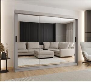 Szafa przesuwna z lustrem garderoba Rubino T3 250 wys. 200 cm kaszmir