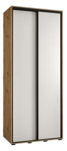 Szafa przesuwna wysoka Davos 1 120, gÅ. 60 cm artisan + biaÅy + czarny