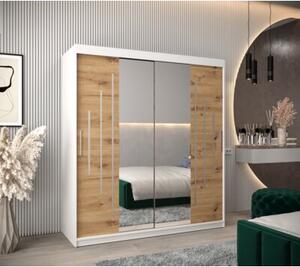 Szafa przesuwna garderoba York 1 180 wys. 200 cm biaÅy + artisan