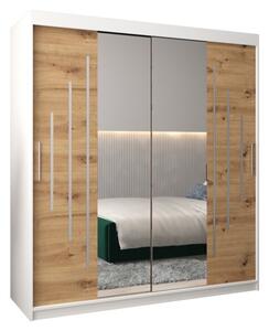 Szafa przesuwna garderoba York 1 180 wys. 200 cm biaÅy + artisan