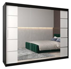 Szafa przesuwna garderoba Verona 4 250 wys. 200 cm czarny + czarny