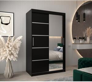 Szafa przesuwna garderoba Verona 2 120 wys. 200 cm czarny + czarny
