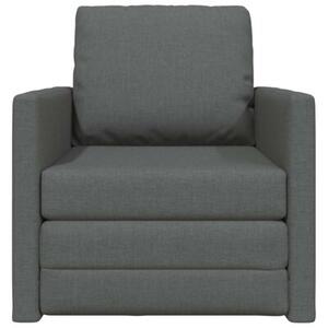 Sofa bed ciemnoszary 74 x 77 x 81 cm tkanina