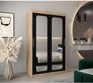 Szafa przesuwna garderoba Promo T3 120 wys. 200 cm sonoma + czarny