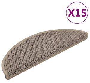 Samoprzylepne nakÅadki na schody, 15 szt., 56x17x3 cm, beÅ¼owe