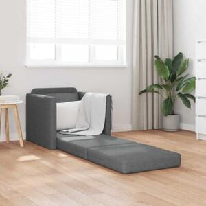 Sofa bed ciemnoszary 74 x 77 x 81 cm tkanina
