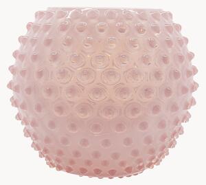 Wazon ze szkła dmuchanego Opaline Hobnail, W 16 cm
