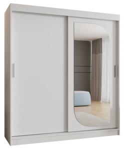 Szafa przesuwna z lustrem garderoba Lucy 180 wys. 200 cm biaÅy