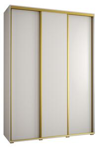 Szafa przesuwna wysoka Davos 1 180, gÅ. 60 cm biaÅy + biaÅy + zÅoty