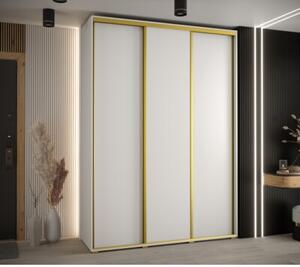 Szafa przesuwna wysoka Davos 1 180, gÅ. 60 cm biaÅy + biaÅy + zÅoty