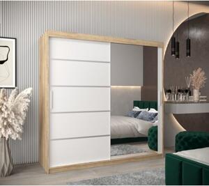 Szafa przesuwna garderoba Verona 2 200 wys. 200 cm sonoma + biaÅy