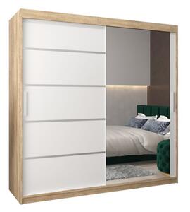 Szafa przesuwna garderoba Verona 2 200 wys. 200 cm sonoma + biaÅy