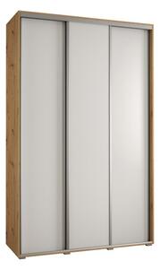 Szafa przesuwna wysoka Davos 1 150, gÅ. 60 cm artisan + biaÅy + srebrny