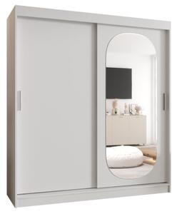 Szafa przesuwna z lustrem garderoba Royal 150 wys. 200 cm biaÅy