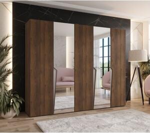 Szafa uchylna otwierana Piano 2 250 wys. 202 cm orzech warmia + u. kaszmir