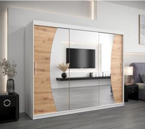 Szafa przesuwna garderoba Wave 180 wys. 200 cm biaÅy + biaÅy