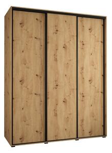Szafa przesuwna wysoka Davos 1 200, gÅ. 60 cm artisan + artisan + czarny