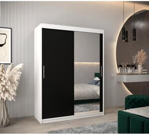 Szafa przesuwna garderoba Tokyo 2 150 wys. 200 cm biaÅy + czarny