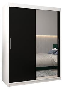 Szafa przesuwna garderoba Tokyo 2 150 wys. 200 cm biaÅy + czarny