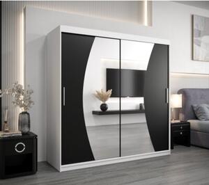 Szafa przesuwna garderoba Wave 150 wys. 200 cm biaÅy + sonoma