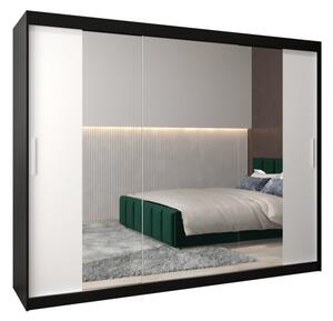 Szafa przesuwna garderoba Tokyo 2 250 wys. 200 cm czarny + czarny