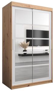 Szafa przesuwna garderoba Roma 2 120 wys. 200 cm artisan + biały