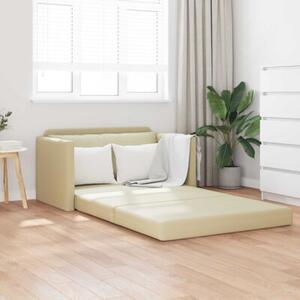 Sofa bed kremowy 124 x 71 x 78 cm sztuczna skÃ³ra