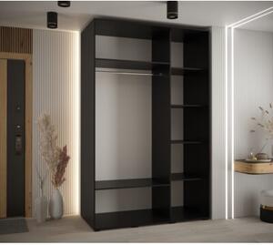 Szafa przesuwna wysoka Davos 1 150, gÅ. 60 cm czarny + artisan + czarny