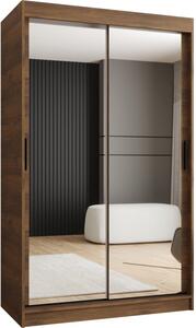 Szafa przesuwna z lustrem garderoba Rubino T3 120 wys. 200 cm orzech warmia