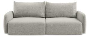 Jasnoszara rozkładana/ze schowkiem sofa 238 cm Kalena – Makamii