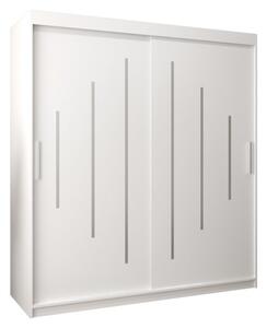 Szafa przesuwna garderoba York 180 wys. 200 cm biaÅy + biaÅy