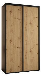 Szafa przesuwna wysoka Davos 1 130, gÅ. 60 cm czarny + artisan + czarny