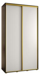 Szafa przesuwna wysoka Davos 1 140, gÅ. 60 cm czarny + biaÅy + zÅoty