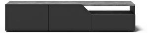 Czarna szafka pod TV w dekorze betonu 180x38 cm Verone – TemaHome