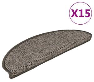 Samoprzylepne nakÅadki na schody 15 szt. 65x21x4 cm brÄ zowy beÅ¼