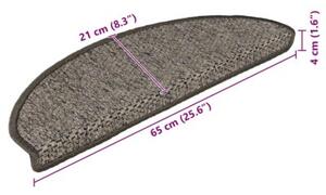 Samoprzylepne nakÅadki na schody 15 szt. 65x21x4 cm brÄ zowy beÅ¼