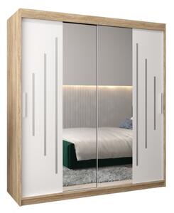 Szafa przesuwna garderoba York 1 180 wys. 200 cm sonoma + biaÅy
