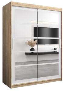 Szafa przesuwna garderoba Roma 2 150 wys. 200 cm sonoma + biaÅy